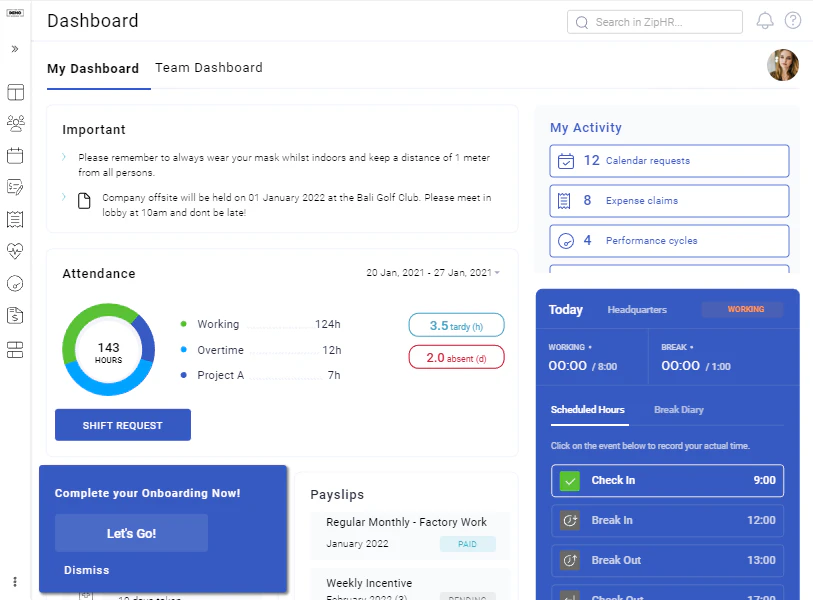 screenshot of KAMI Workforce